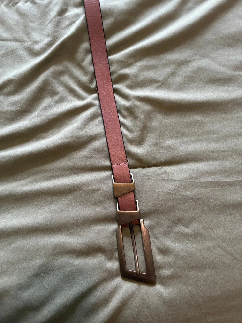 We The Free Brown Leather Belt with Buckle XS/S